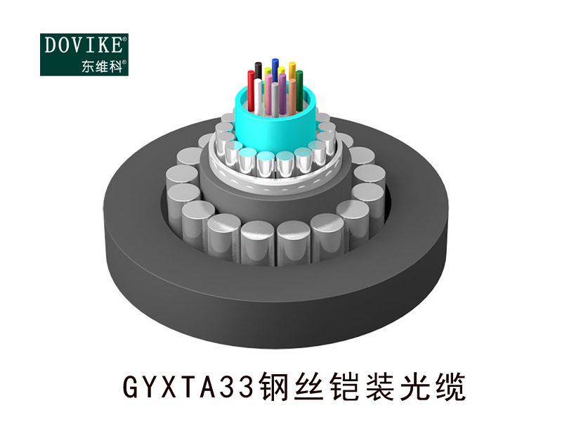 GYXTA33鋼絲鎧裝光纜，24芯鋼絲鎧裝防鼠咬光纜